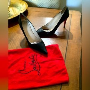 Christian Louboutin Black Leather Heels